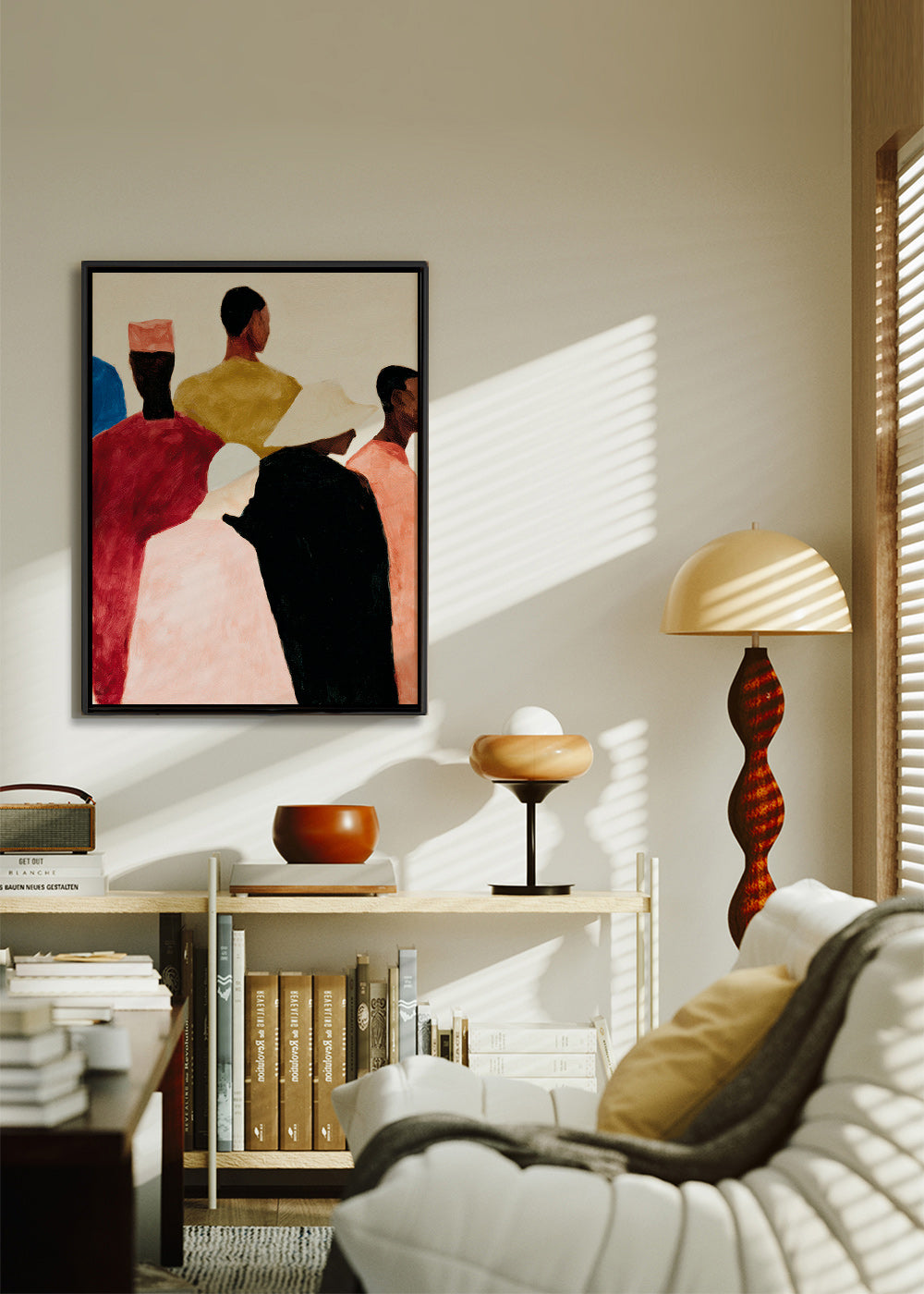 Cuadro abstracto de figuras agrupadas – Canvas1