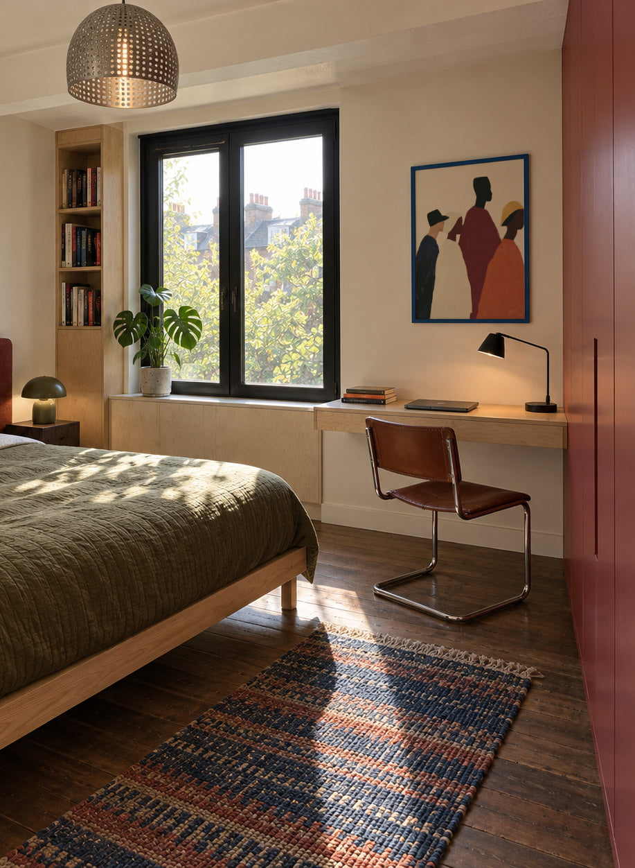 Crowded Colors II - Framed poster in an interior