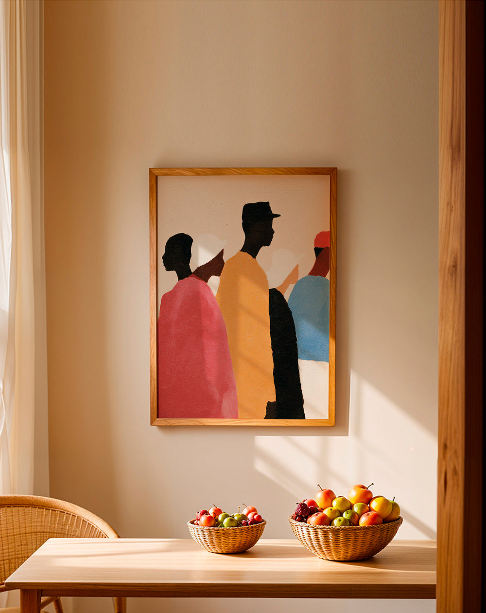 Cuadro abstracto de figuras en fila – Product1