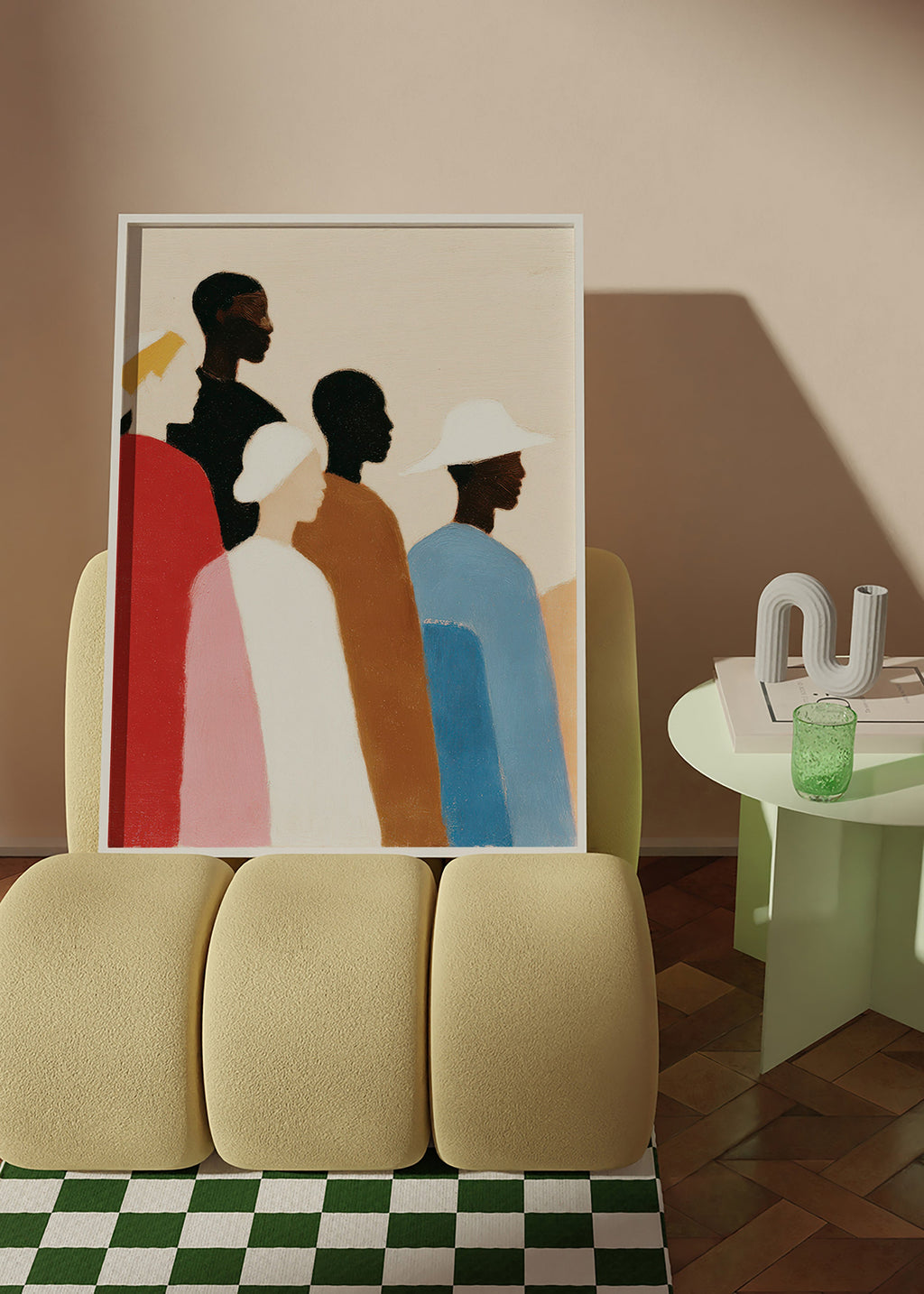 Cuadro abstracto de figuras en fila – Product2