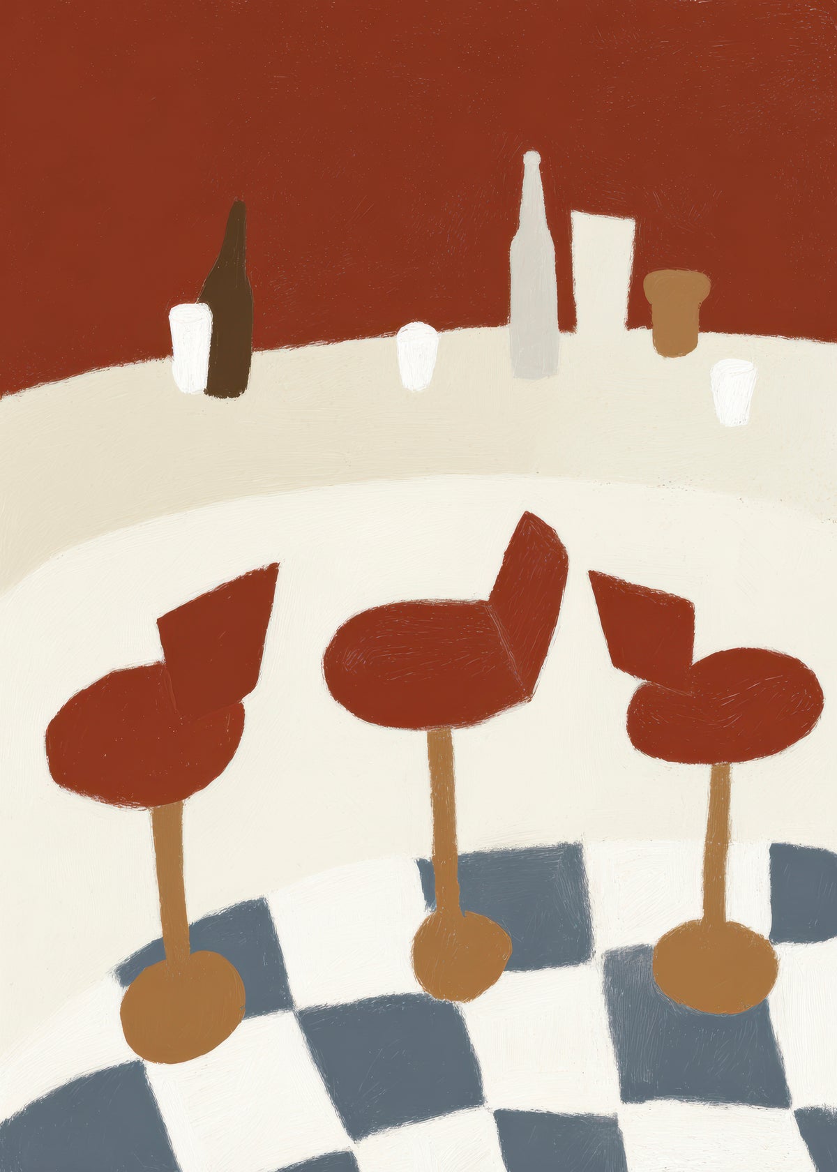 Bar Stool Pattern - Unframed art print