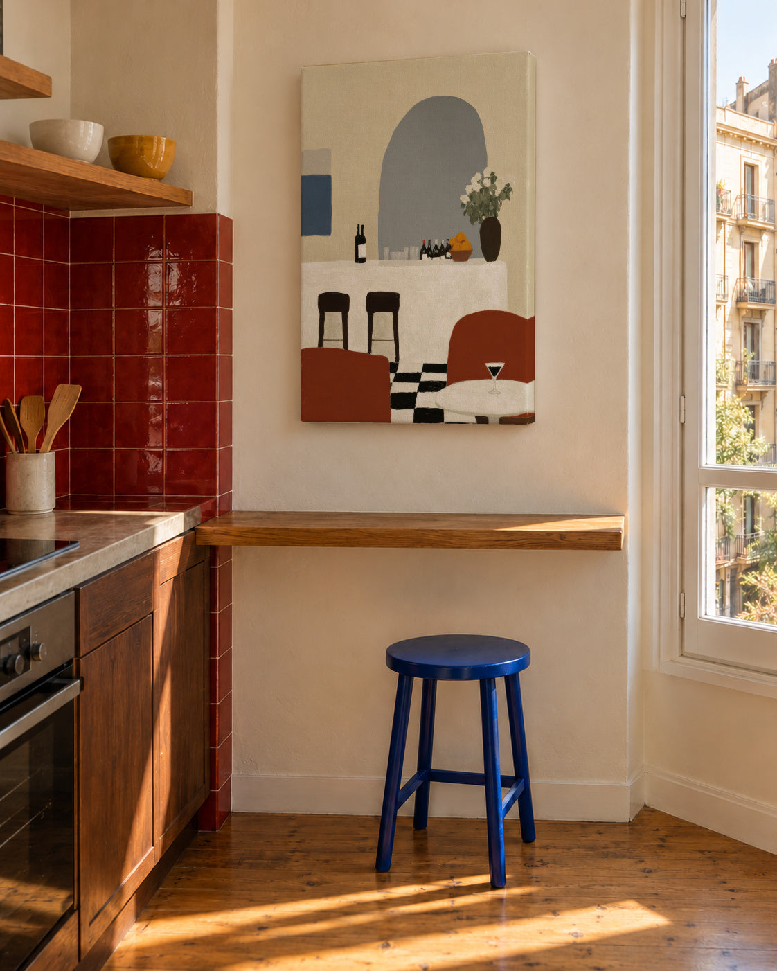 Minimalist Arches - Unframed canvas in an interior
