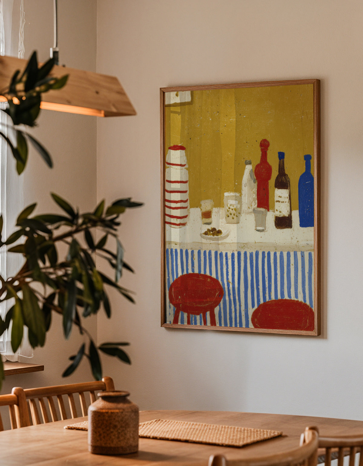 Blue Striped Bar - Framed poster detail