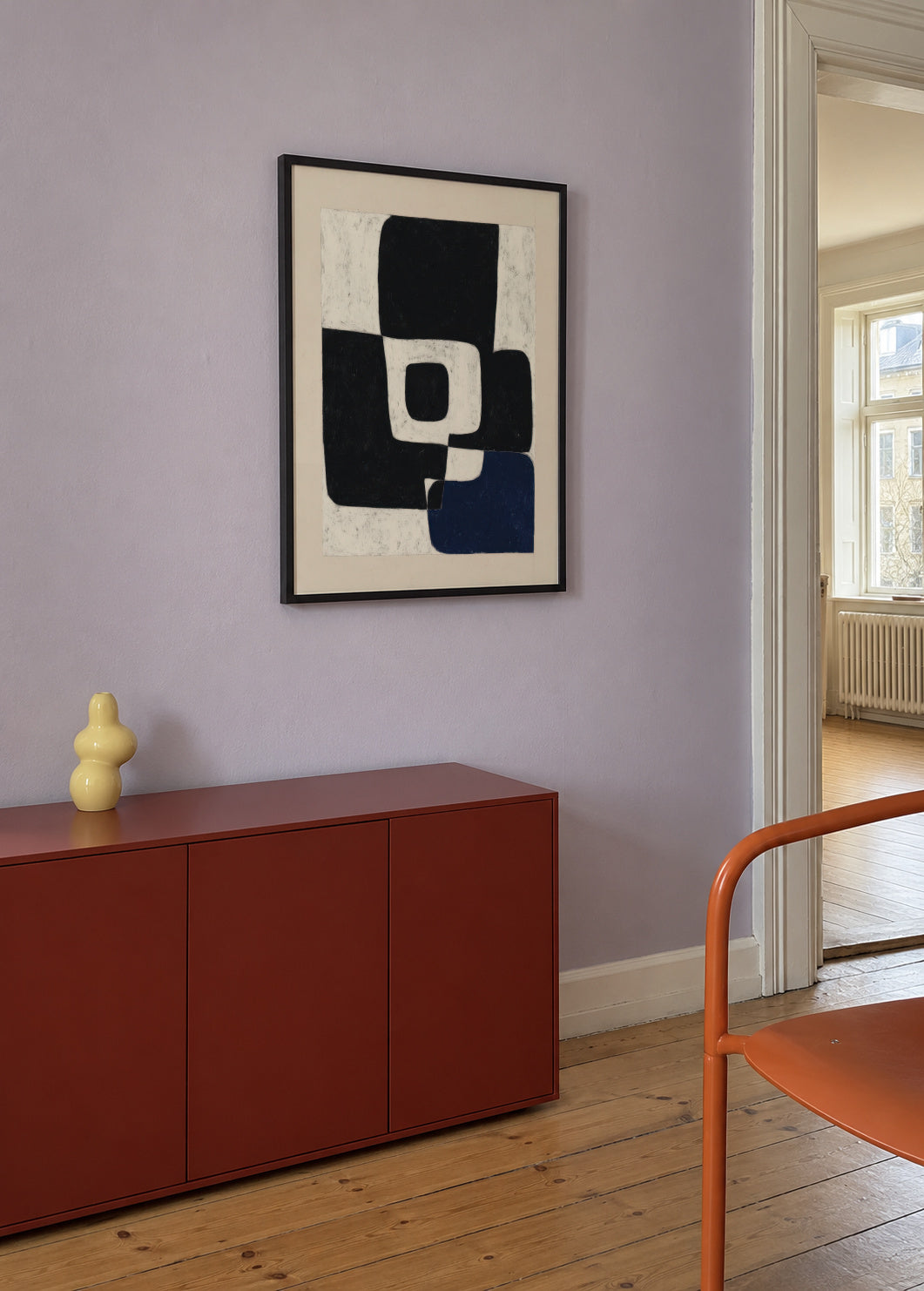Duality in Black - Framed poster in an interior