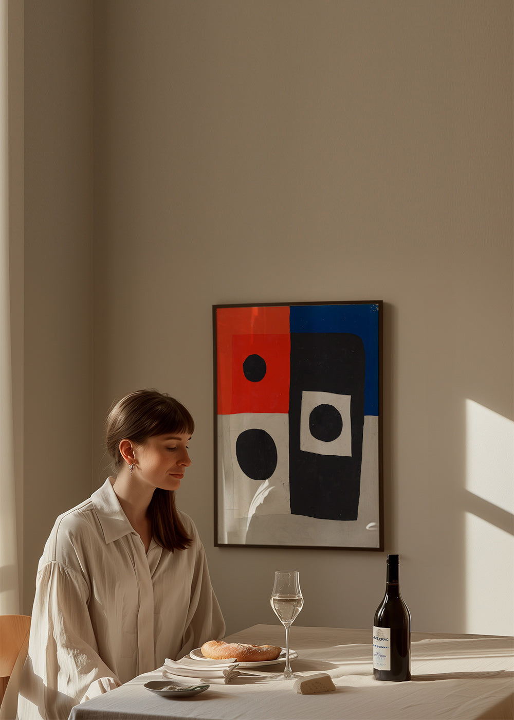 Cuadro geométrico con bloques y círculos – Product3