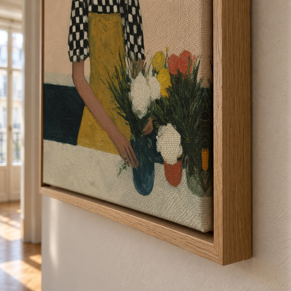 The Florist - Framed canvas detail