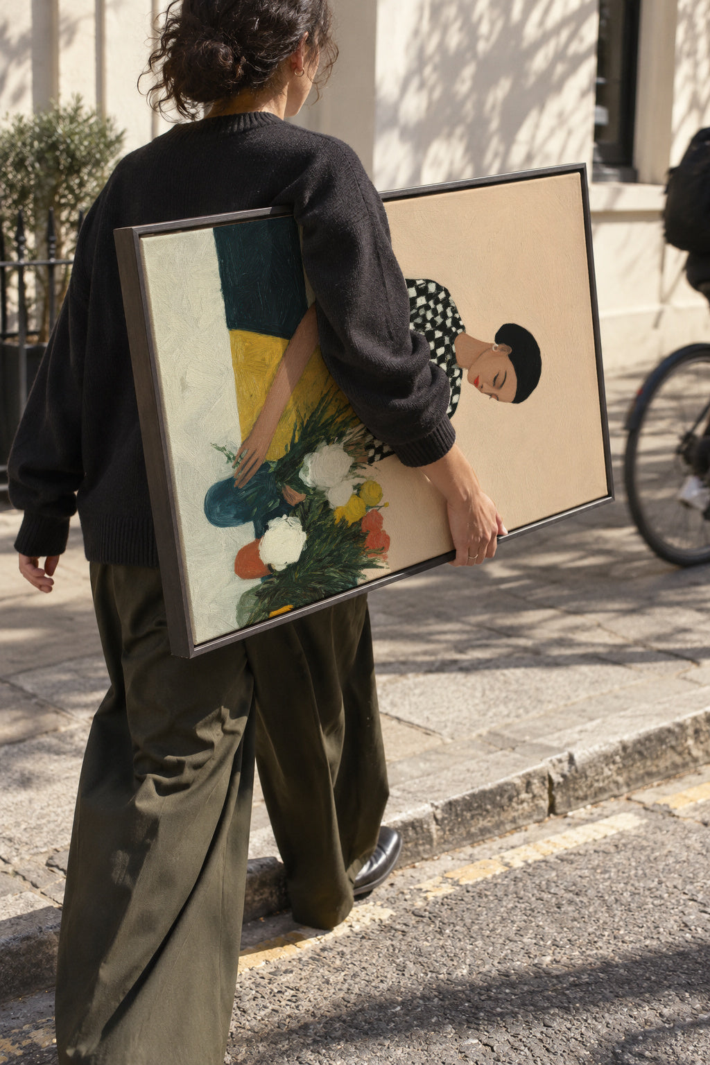 The Florist - Framed canvas in an interior