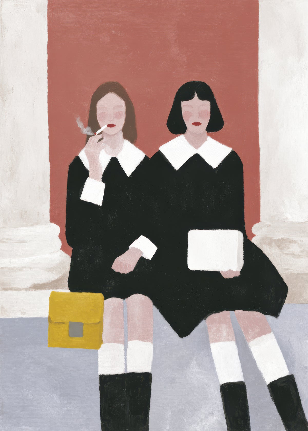 Bench Conversations - Unframed art print