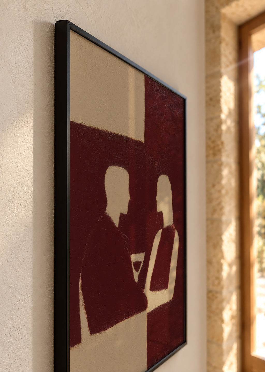 Dinner Silhouette - Framed poster detail