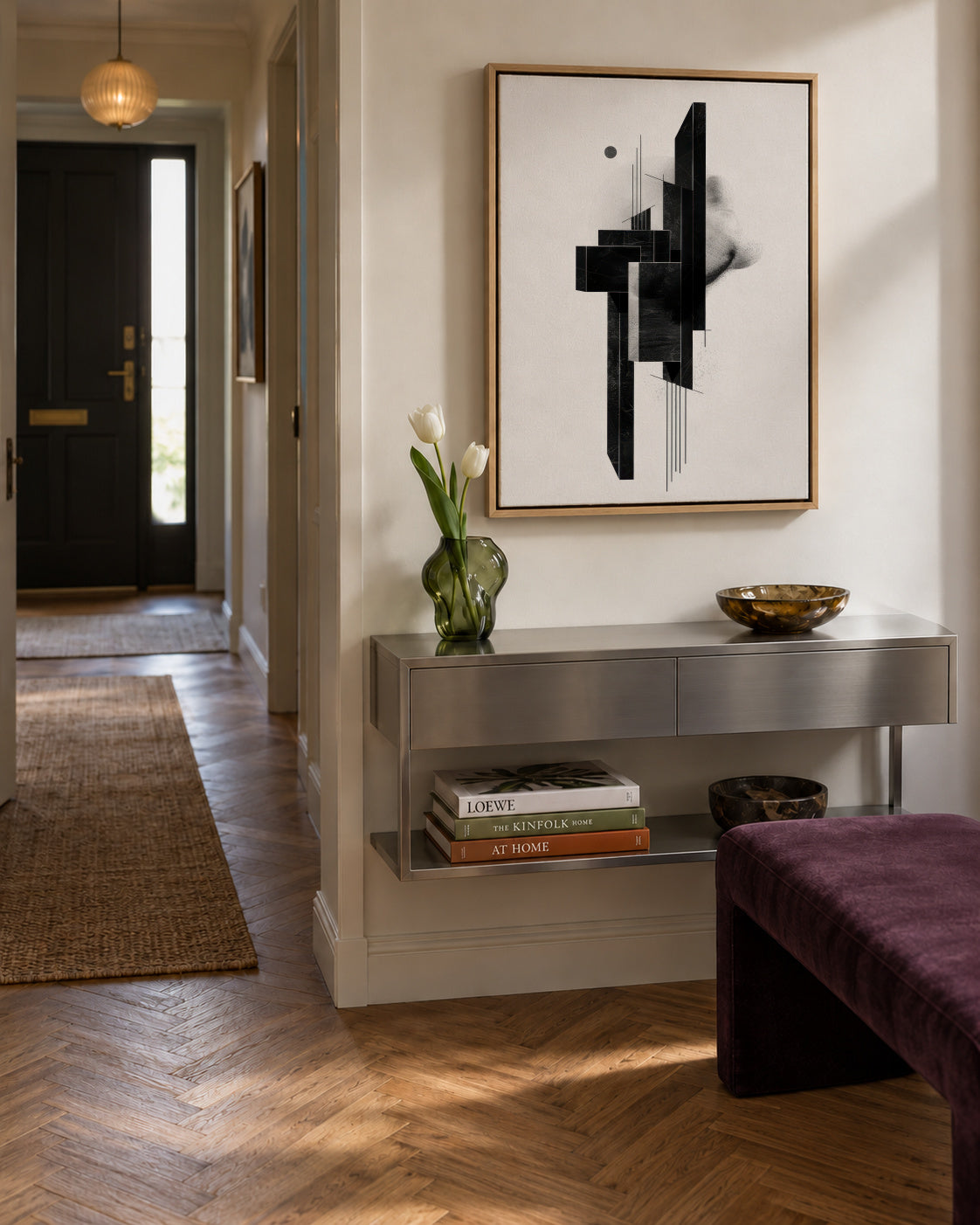 Monolith Structure III - Framed canvas in an interior