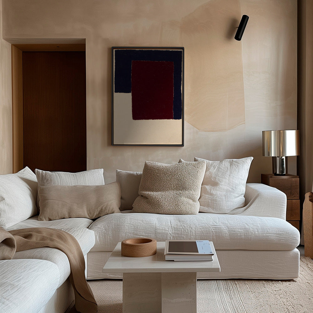 Cuadro abstracto borgoña vertical – Canvas1