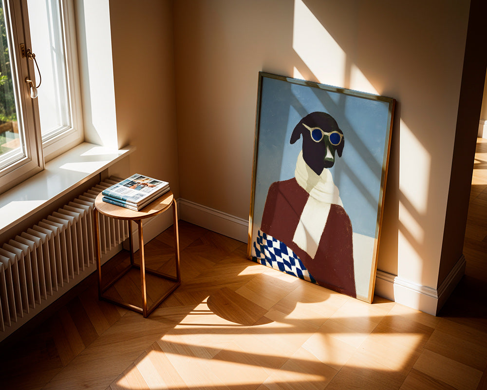 Cuadro perro invernal con bufanda – Product3