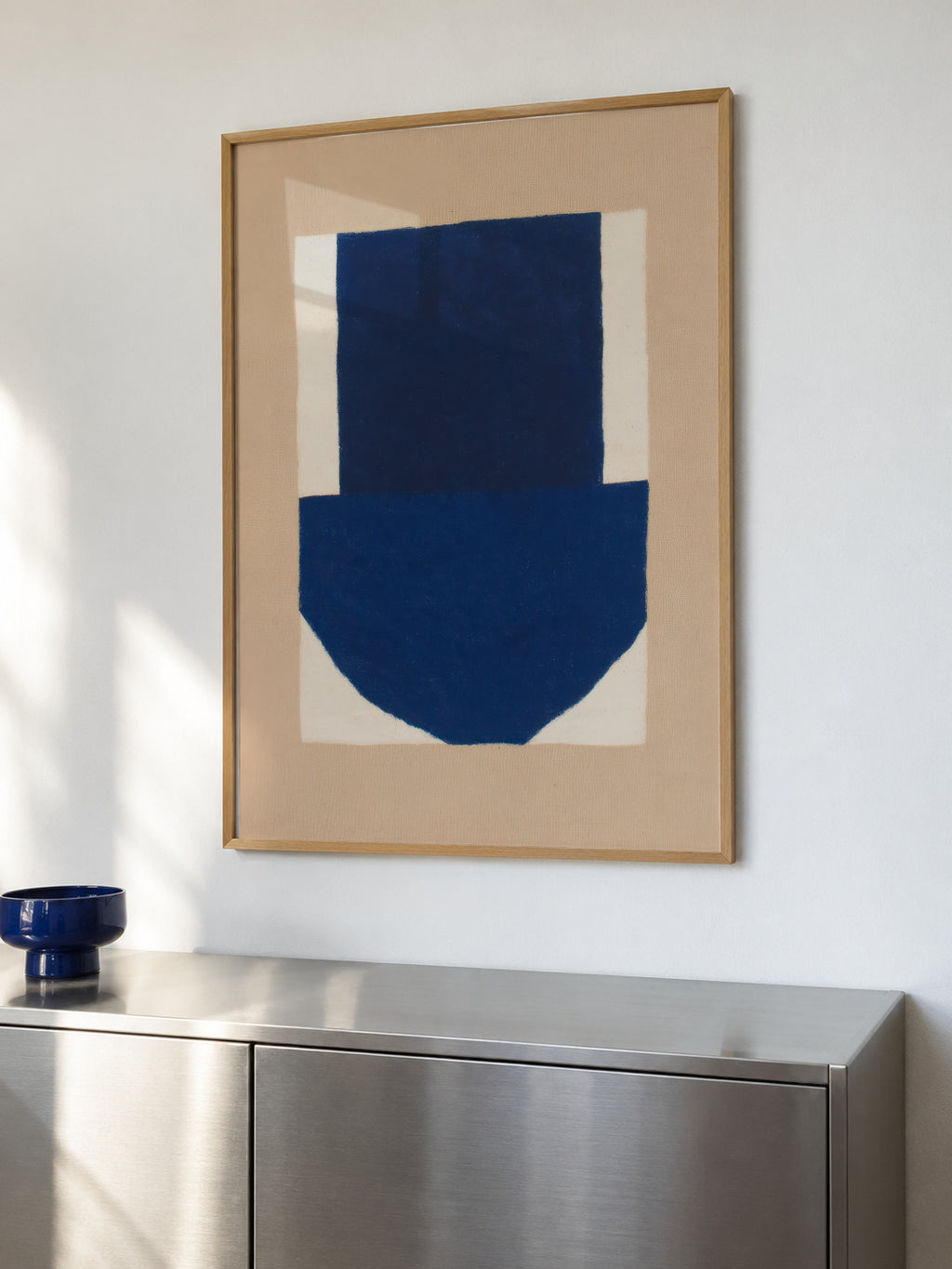 Navy Totem - Framed poster in an interior