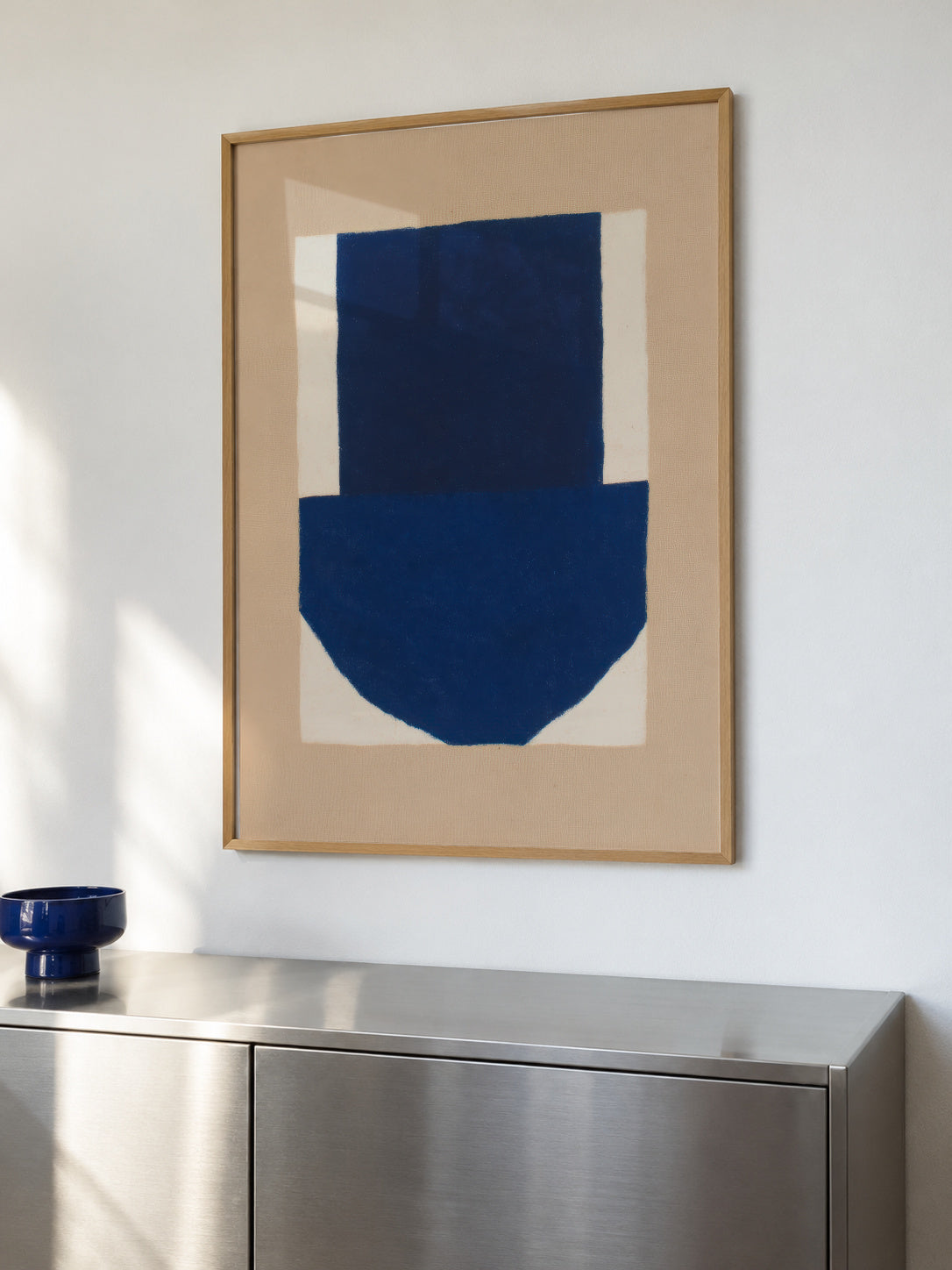 Navy Totem - Framed poster in an interior