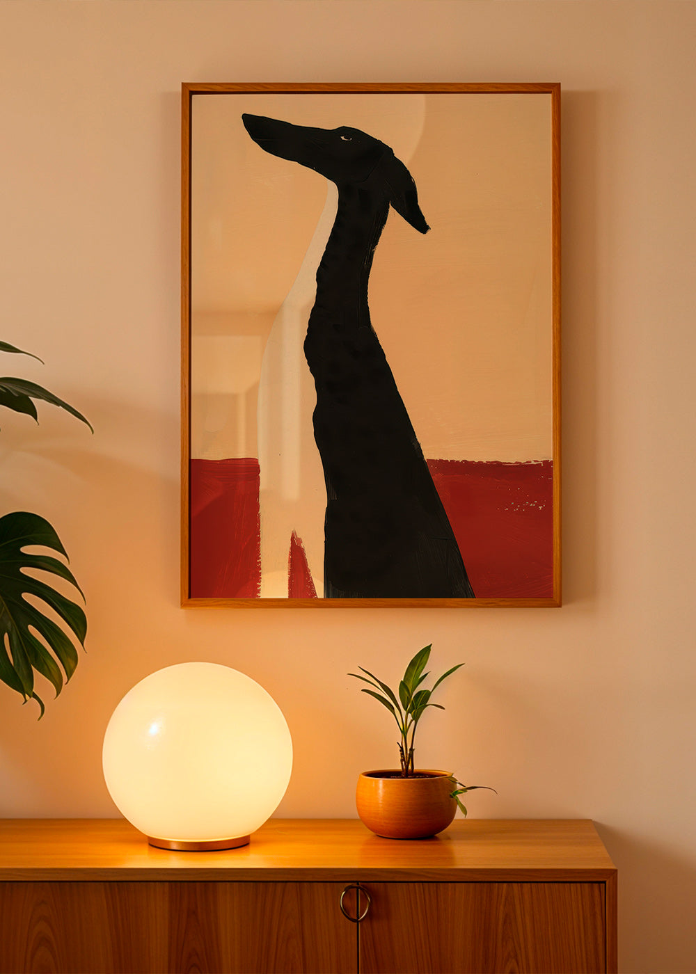 Cuadro galgo elegante en composición minimal – Product1