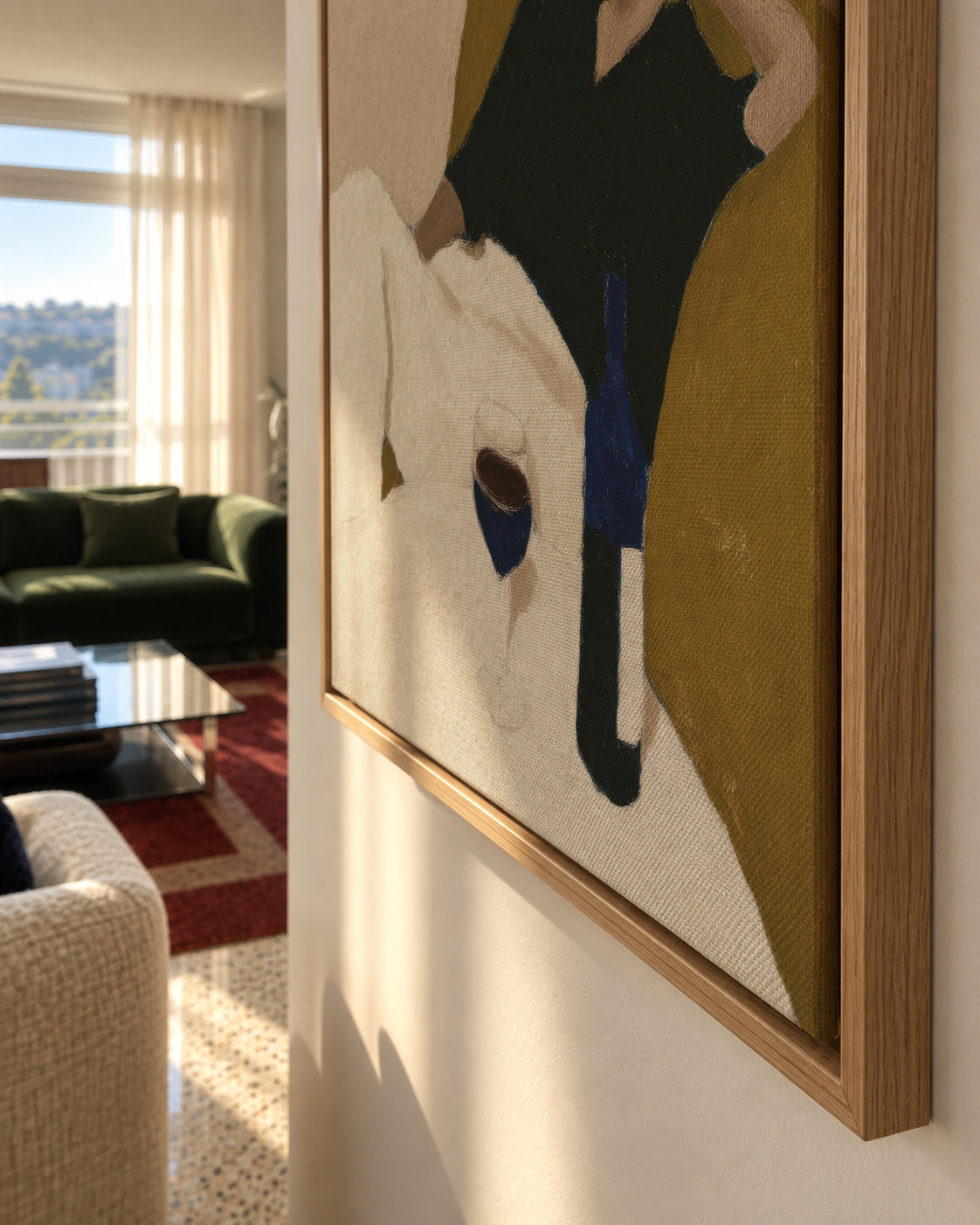 Afternoon Wine - Framed canvas detail