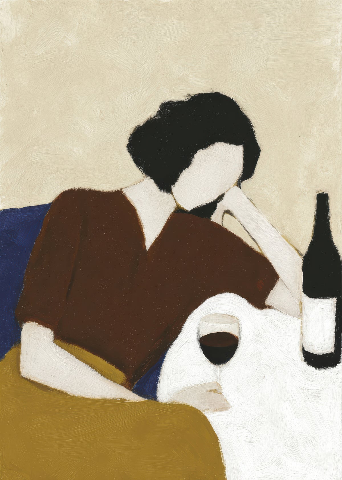 Sleeping with Wine - Unframed art print