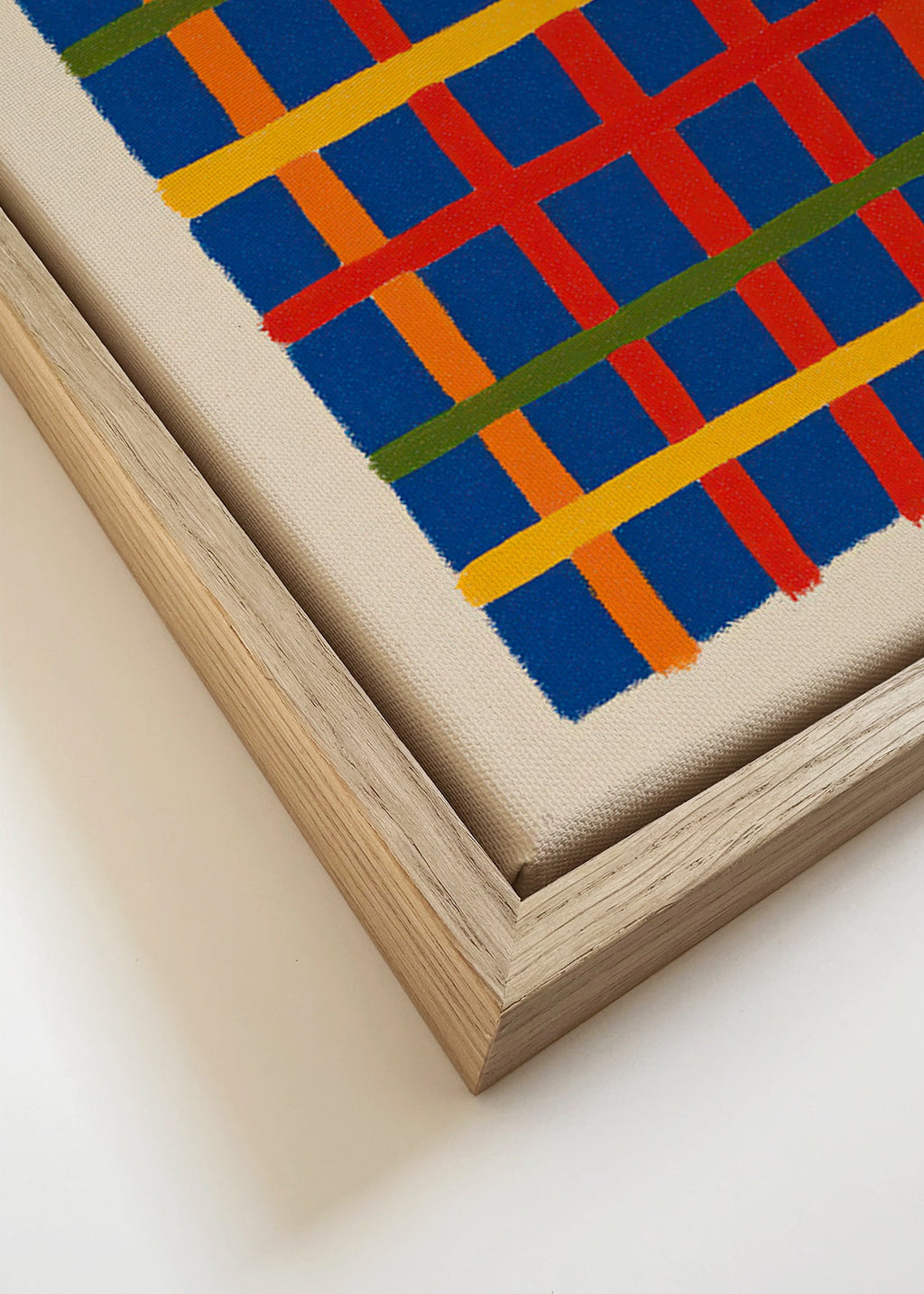 Cuadro geométrico rejilla cromática vertical – Canvas detail