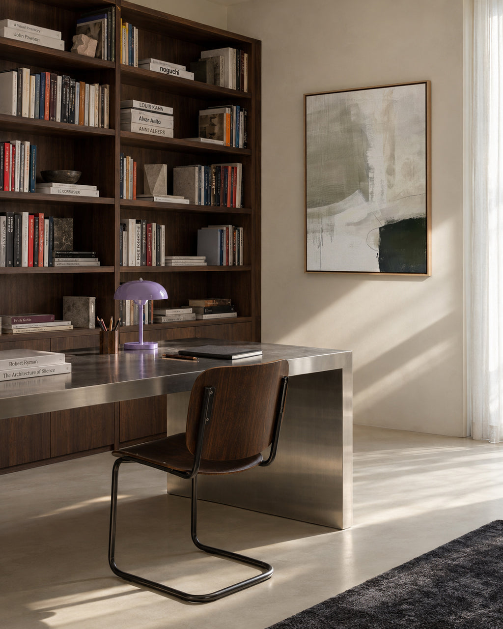 Ivory Mist - Framed canvas in an interior