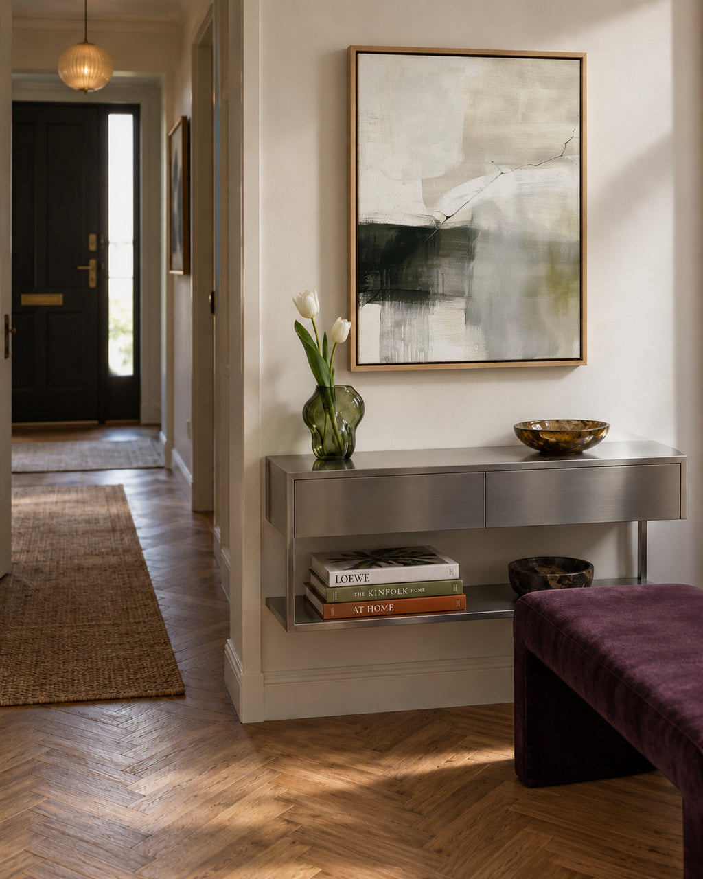 Blurred Horizon - Framed canvas in an interior