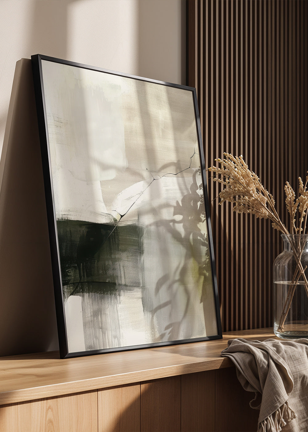 Blurred Horizon - Framed poster in an interior