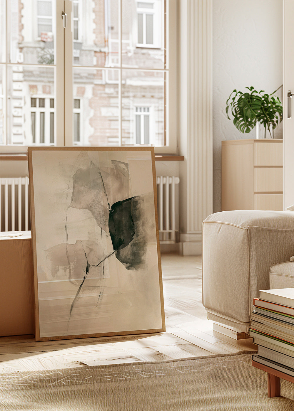 Cuadro abstracto en tinta y espacios sutiles – Product3