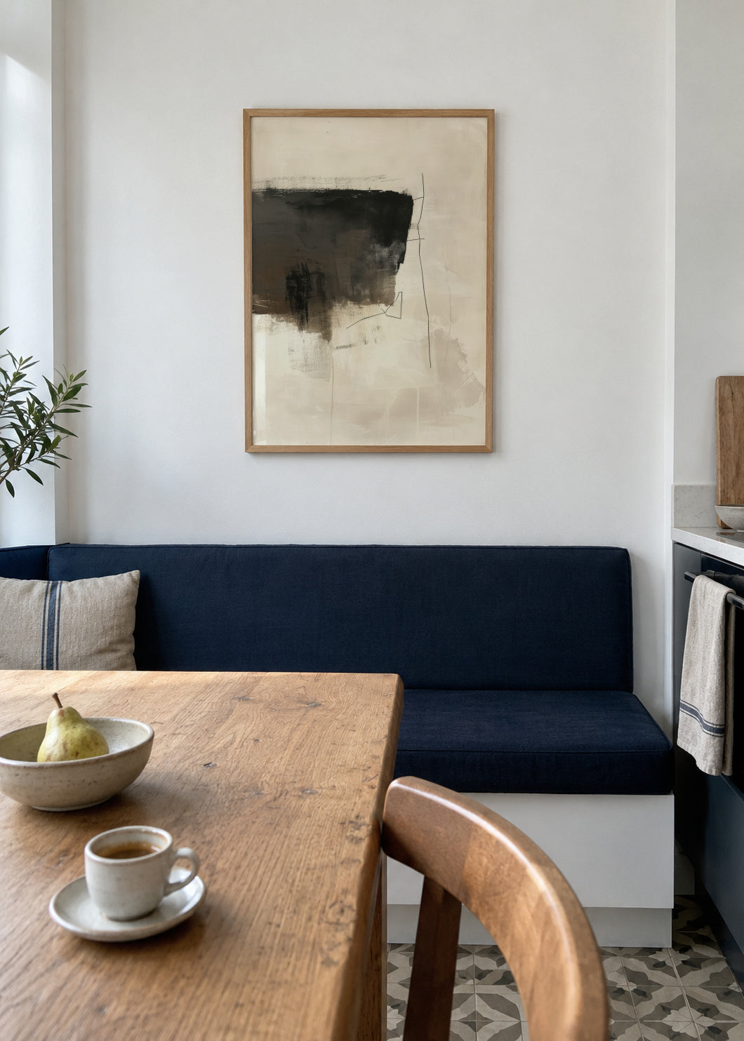 Stone and Pigment - Framed poster in an interior