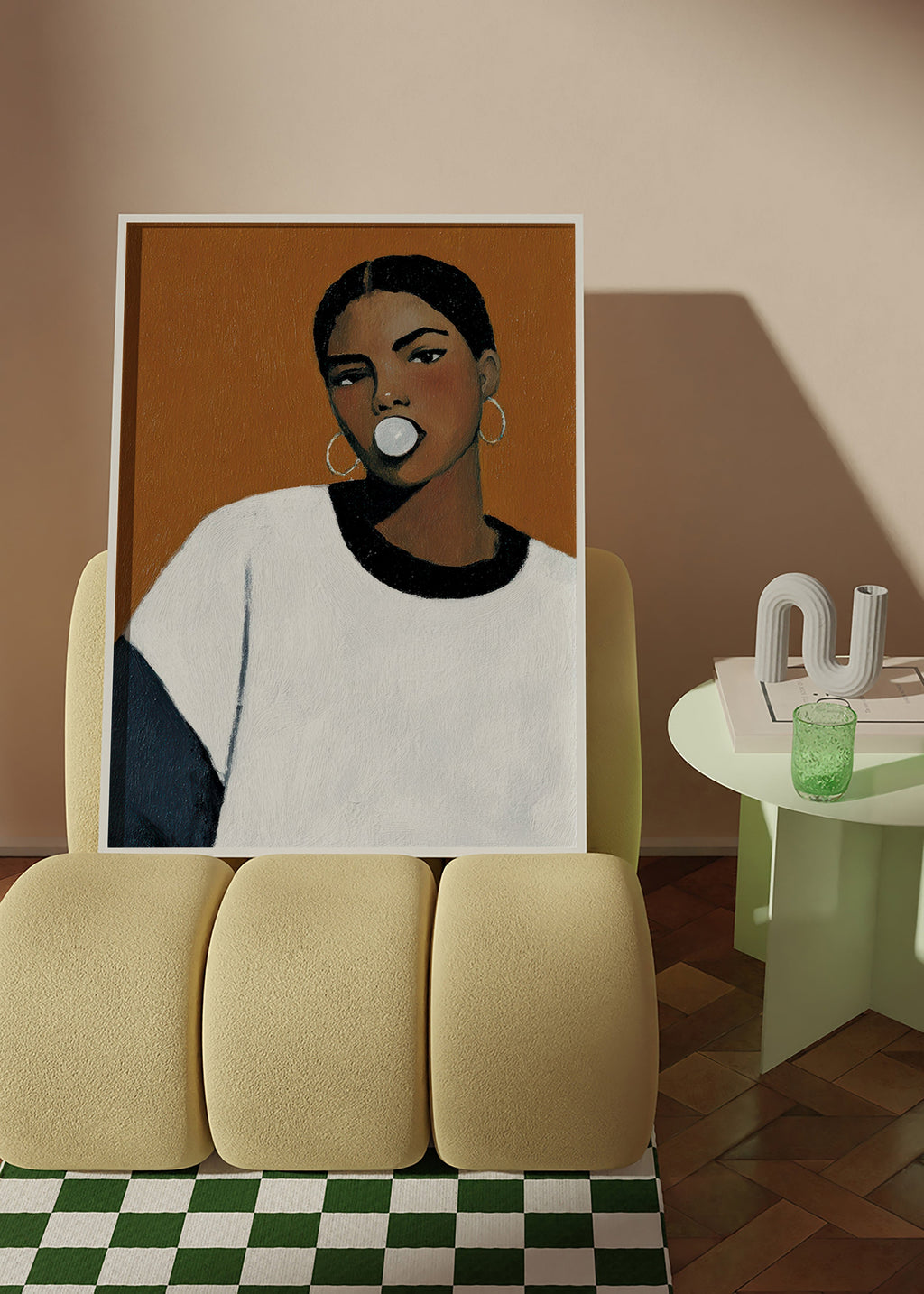 Ilustración retrato contemporánea con burbuja – Product3