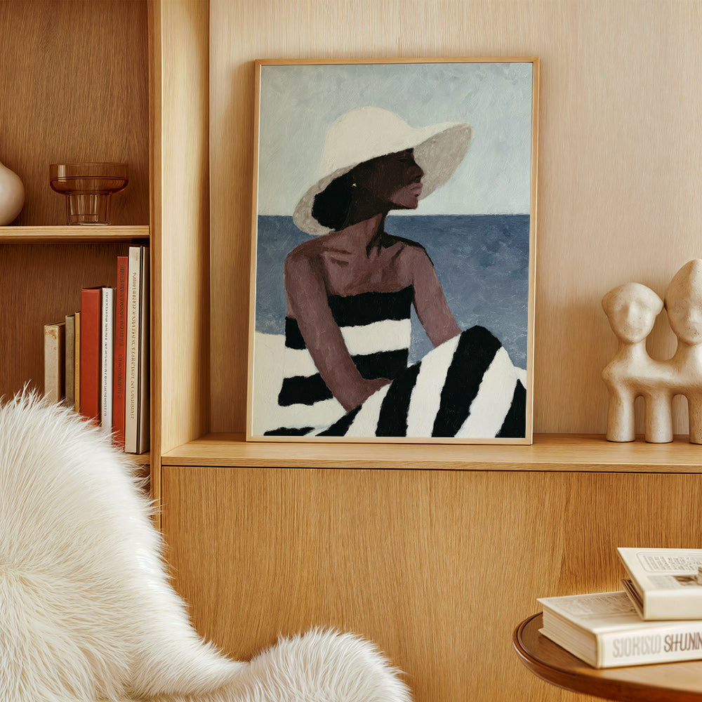 Cuadro de paisaje con mujer y sombrero – Product3