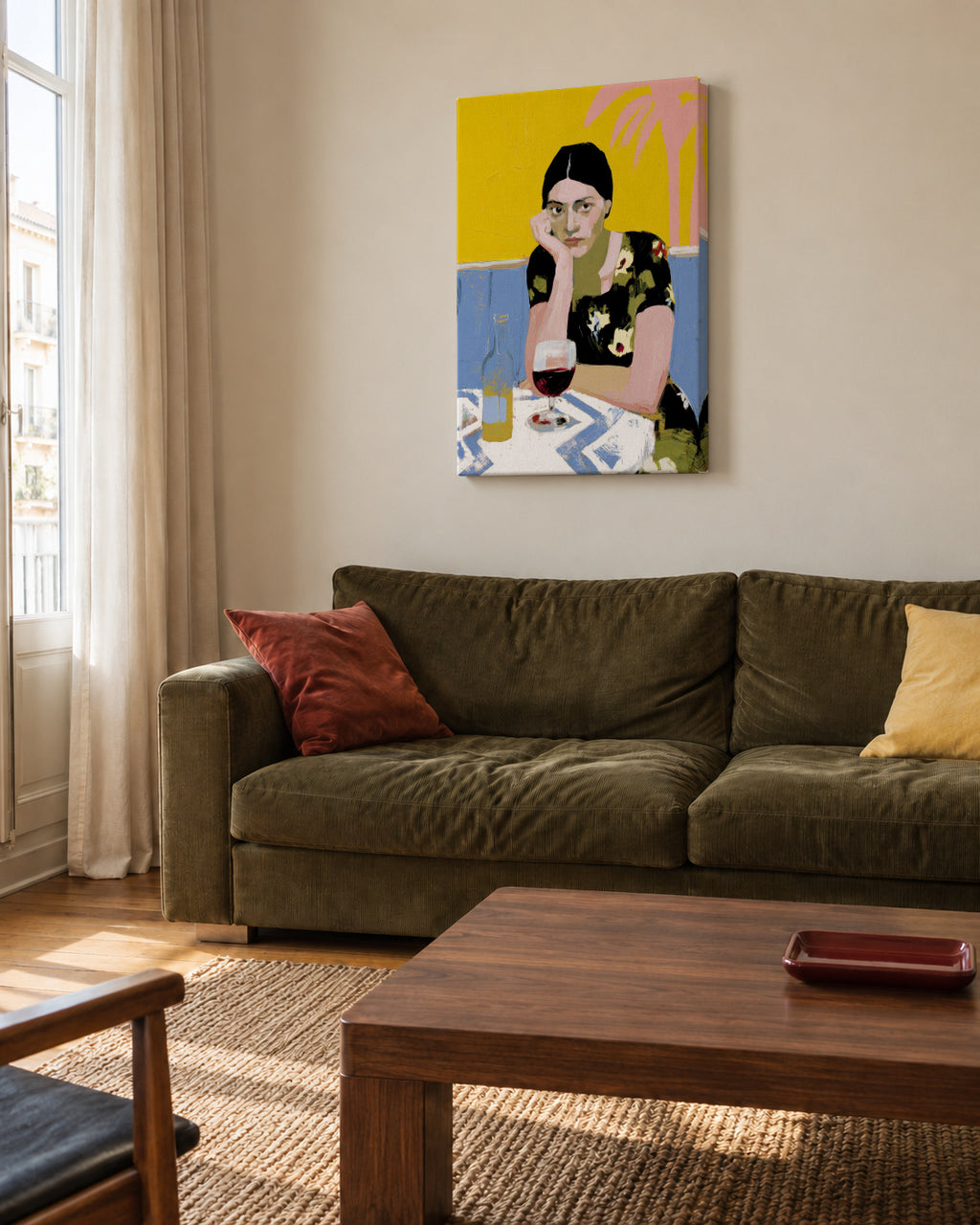 Midnight Cocktail - Unframed canvas in an interior