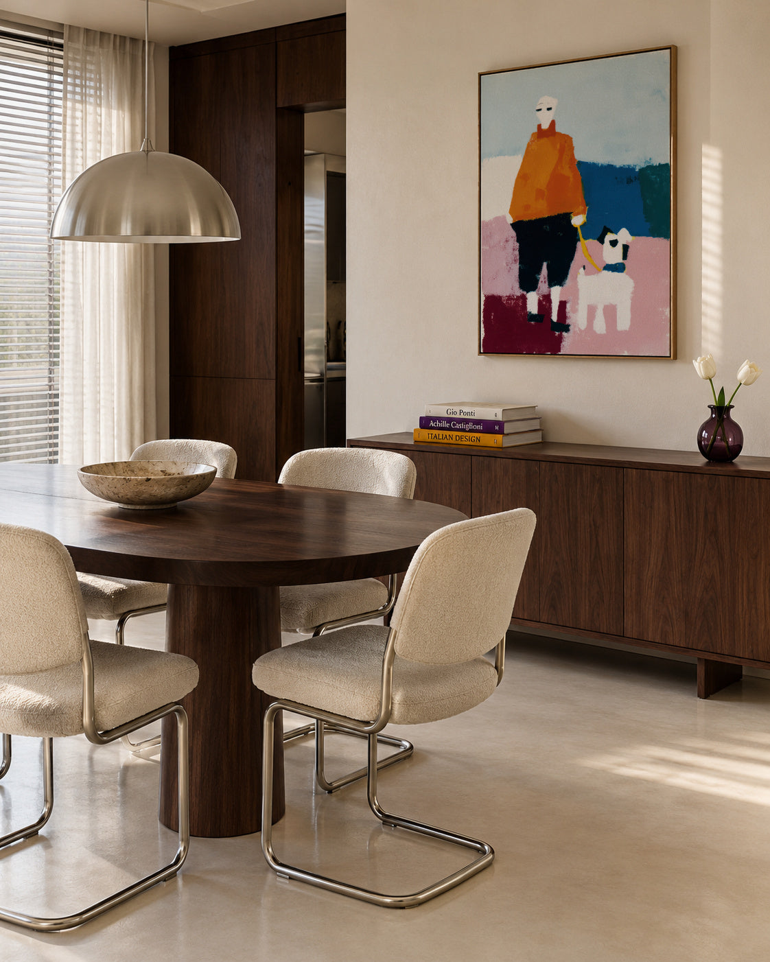 Morning Walk - Framed canvas in an interior