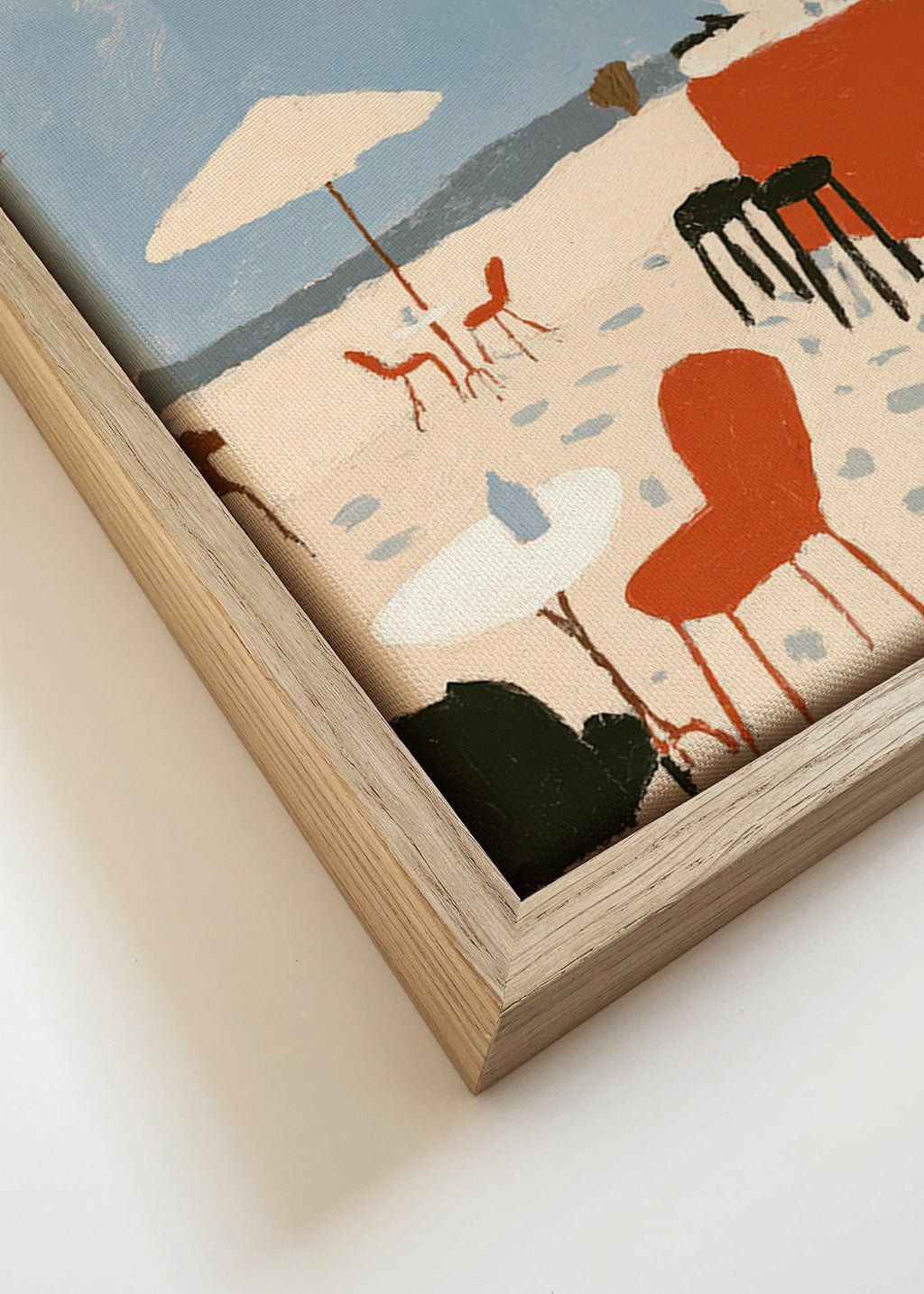 Cuadro de paisaje: terraza costera minimalista – Canvas detail