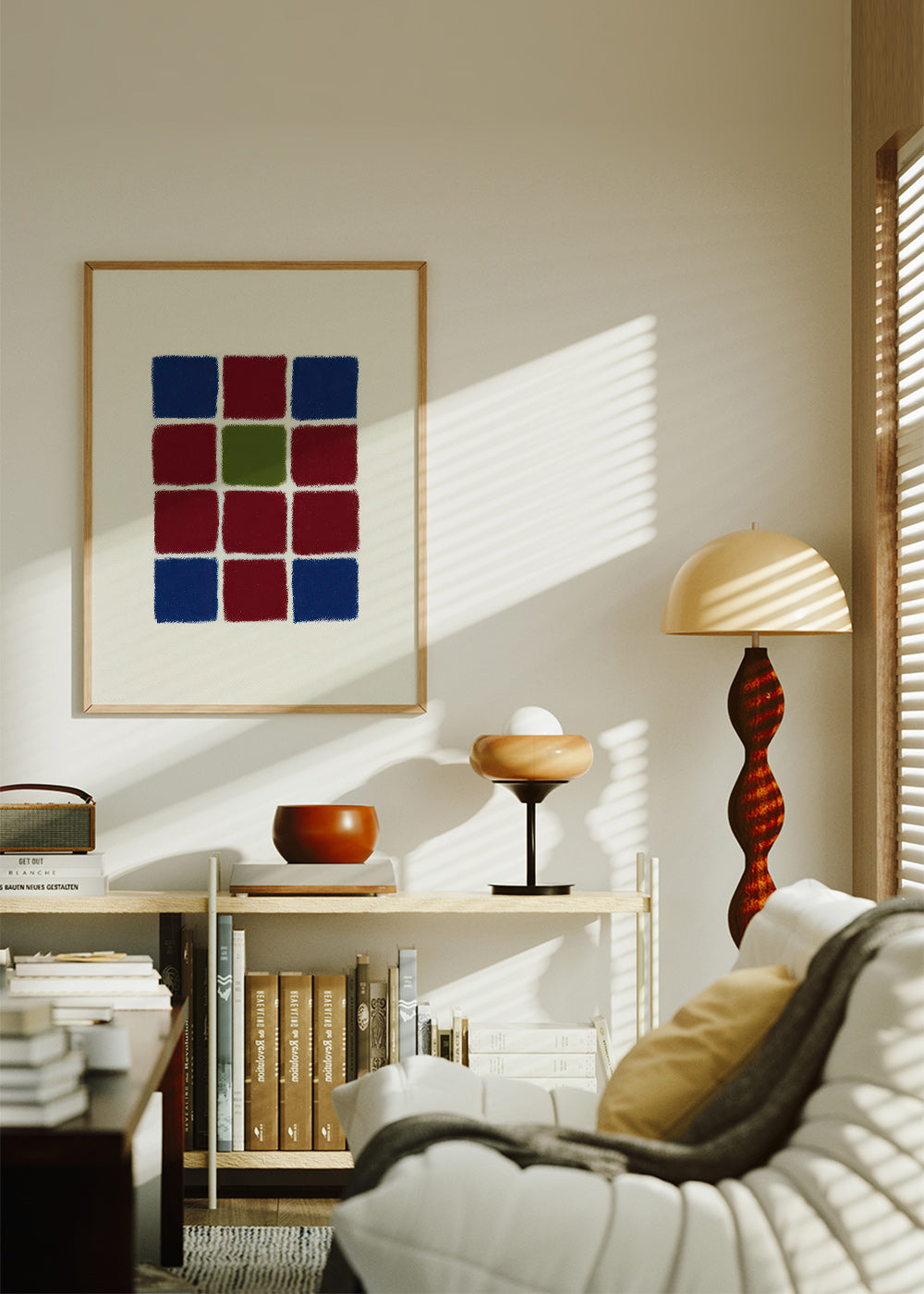 Cuadro geométrico rejilla de cuadrados texturizados – Product2