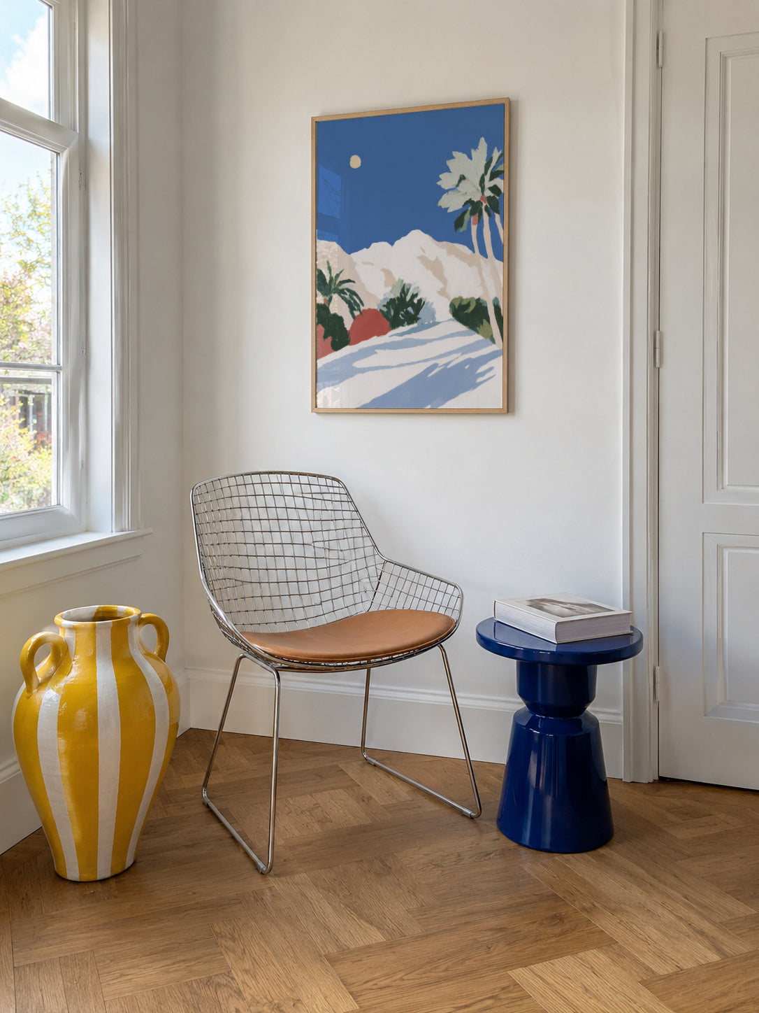 Palm Shadows - Framed poster in an interior