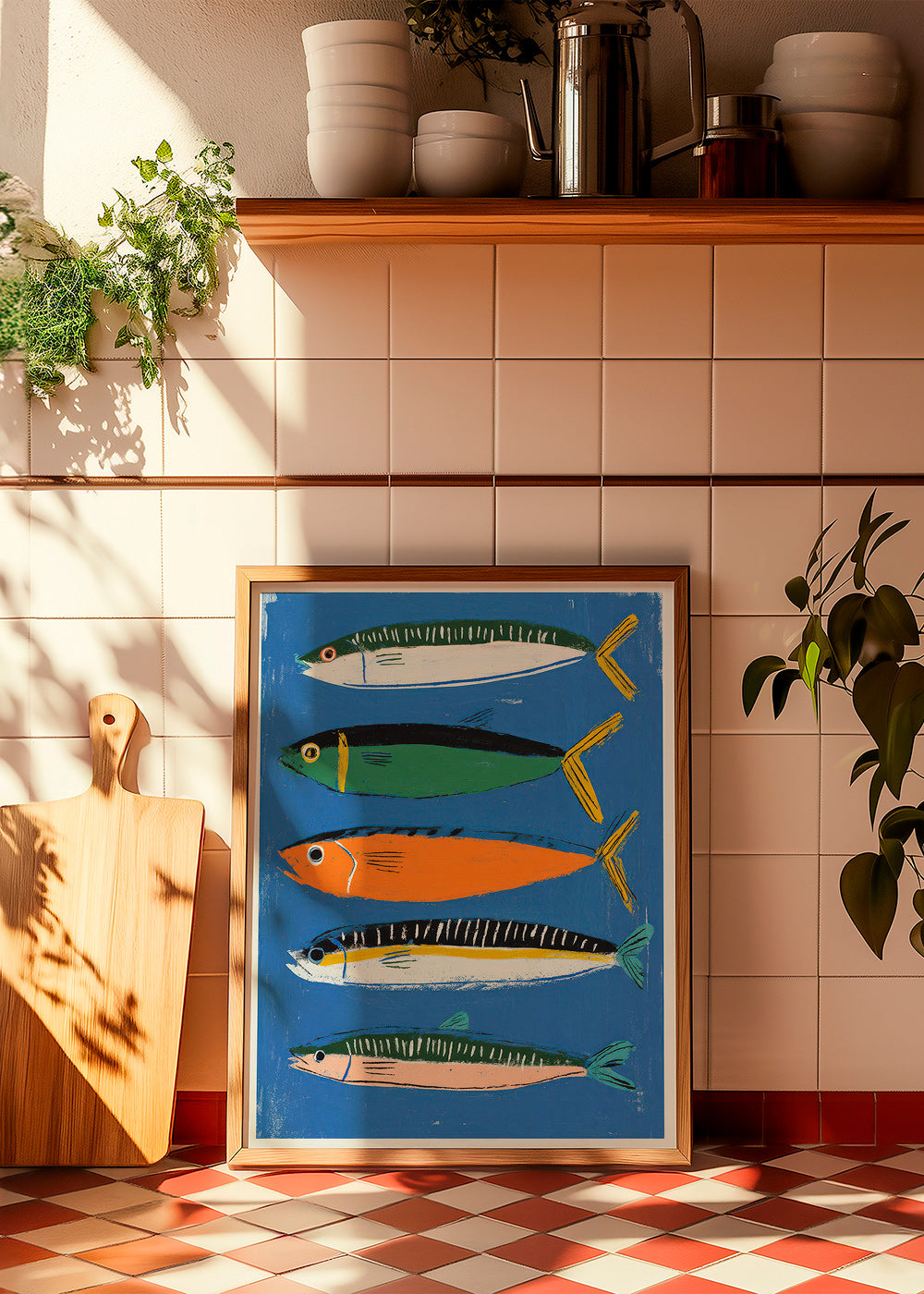 Cuadro de cocina con sardinas ilustradas – Product2