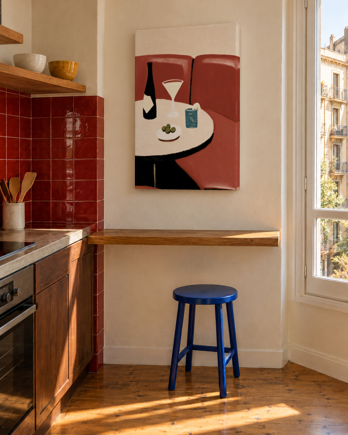 Martini for One - Unframed canvas in an interior