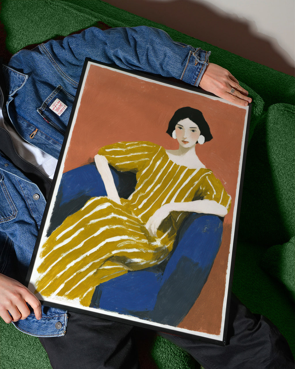 Golden Stripes - Framed poster detail