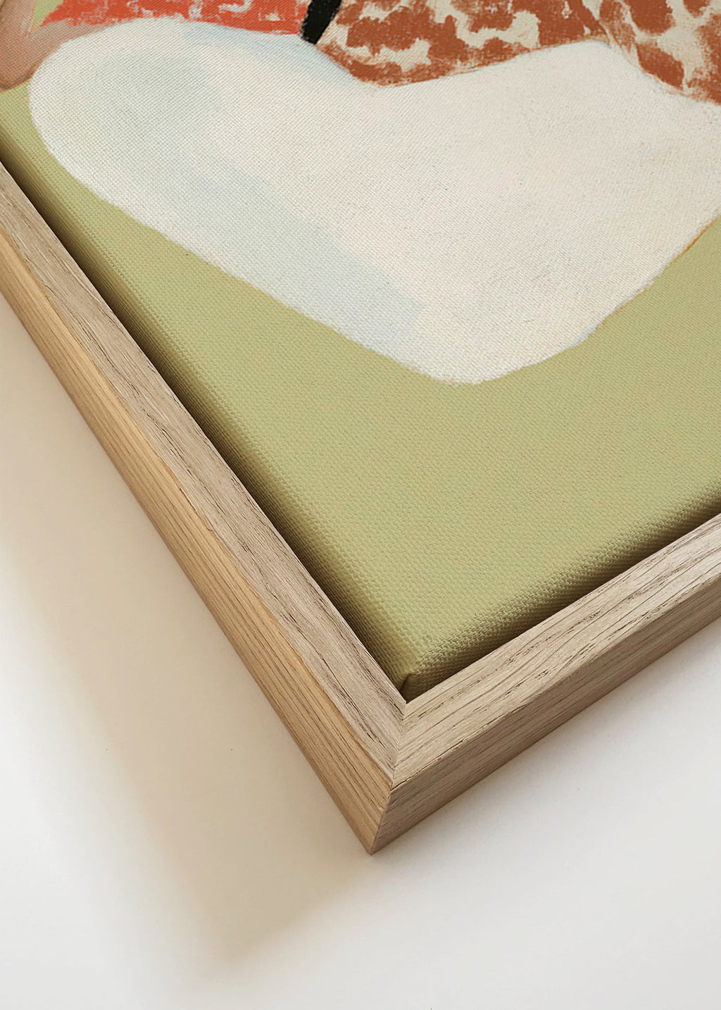 Ilustración reclinada en sillón blanco – Canvas detail