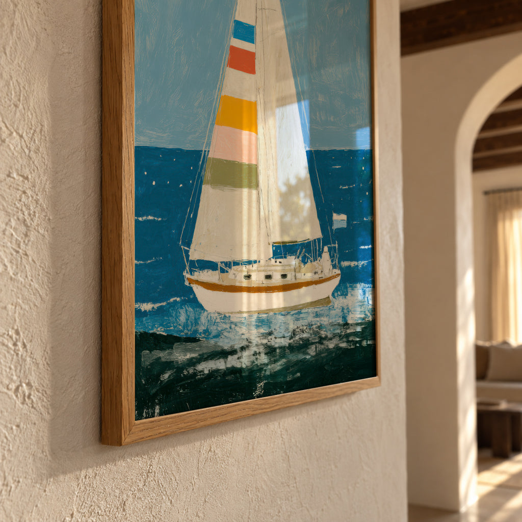 Sail in Color - Framed poster detail