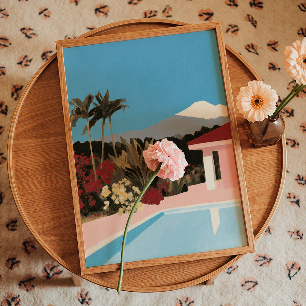 Lámina botánica con piscina y palmeras – Product3