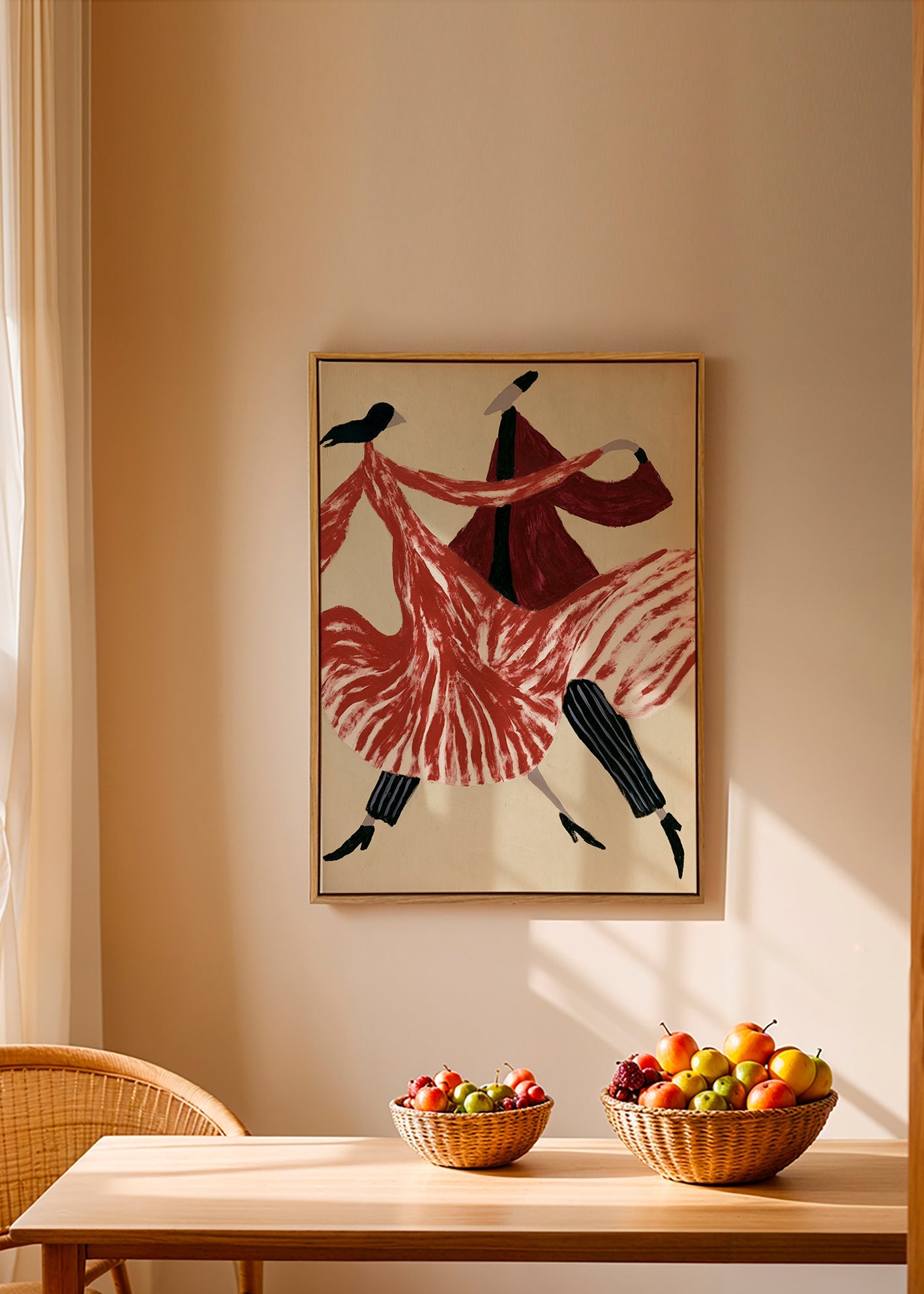 Abstract artwork of dancing figures