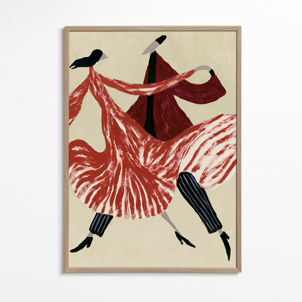 Abstract artwork of dancing figures