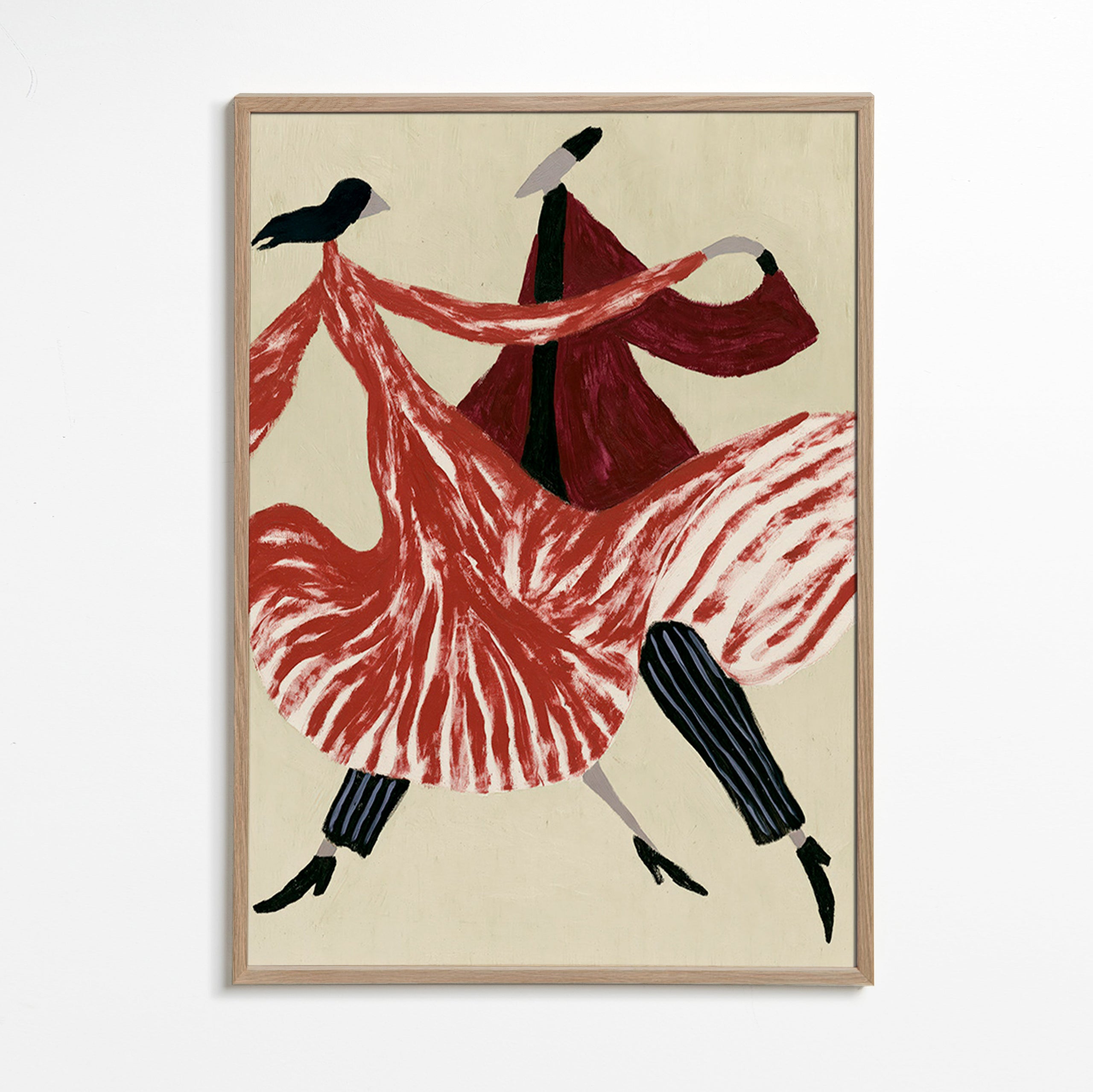 Abstract artwork of dancing figures