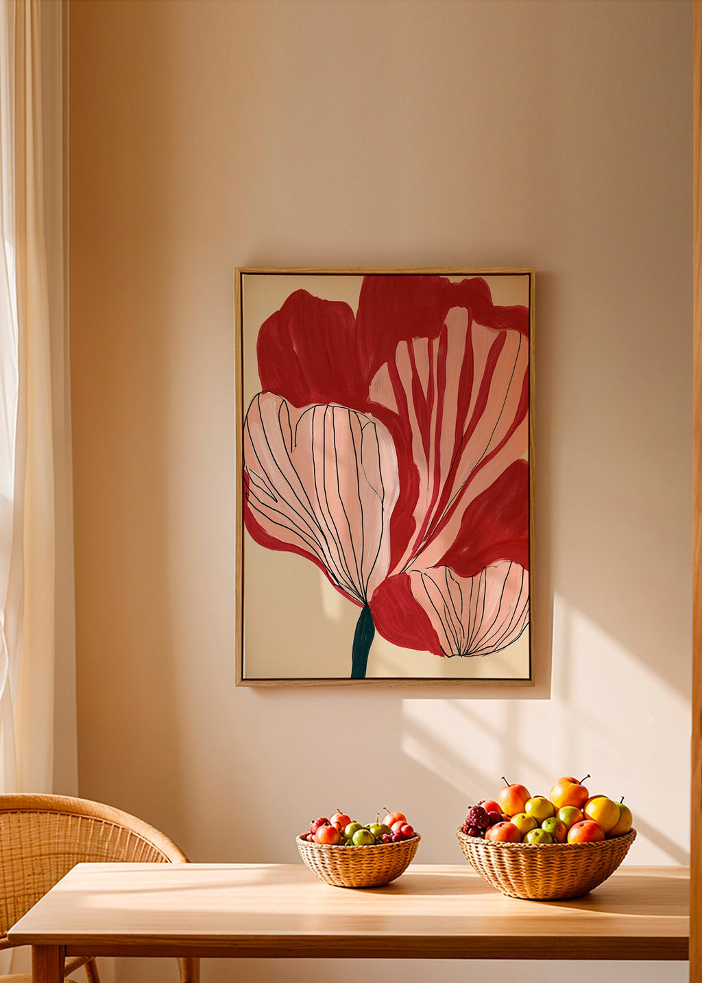 Botanical print scarlet petals – Canvas1