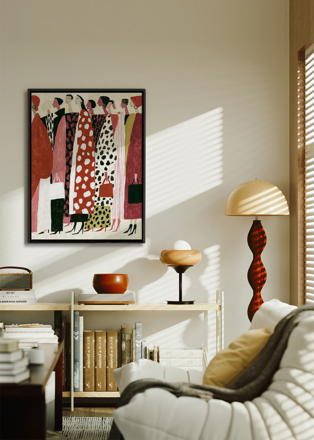 Fashion illustration: stylized profile parade