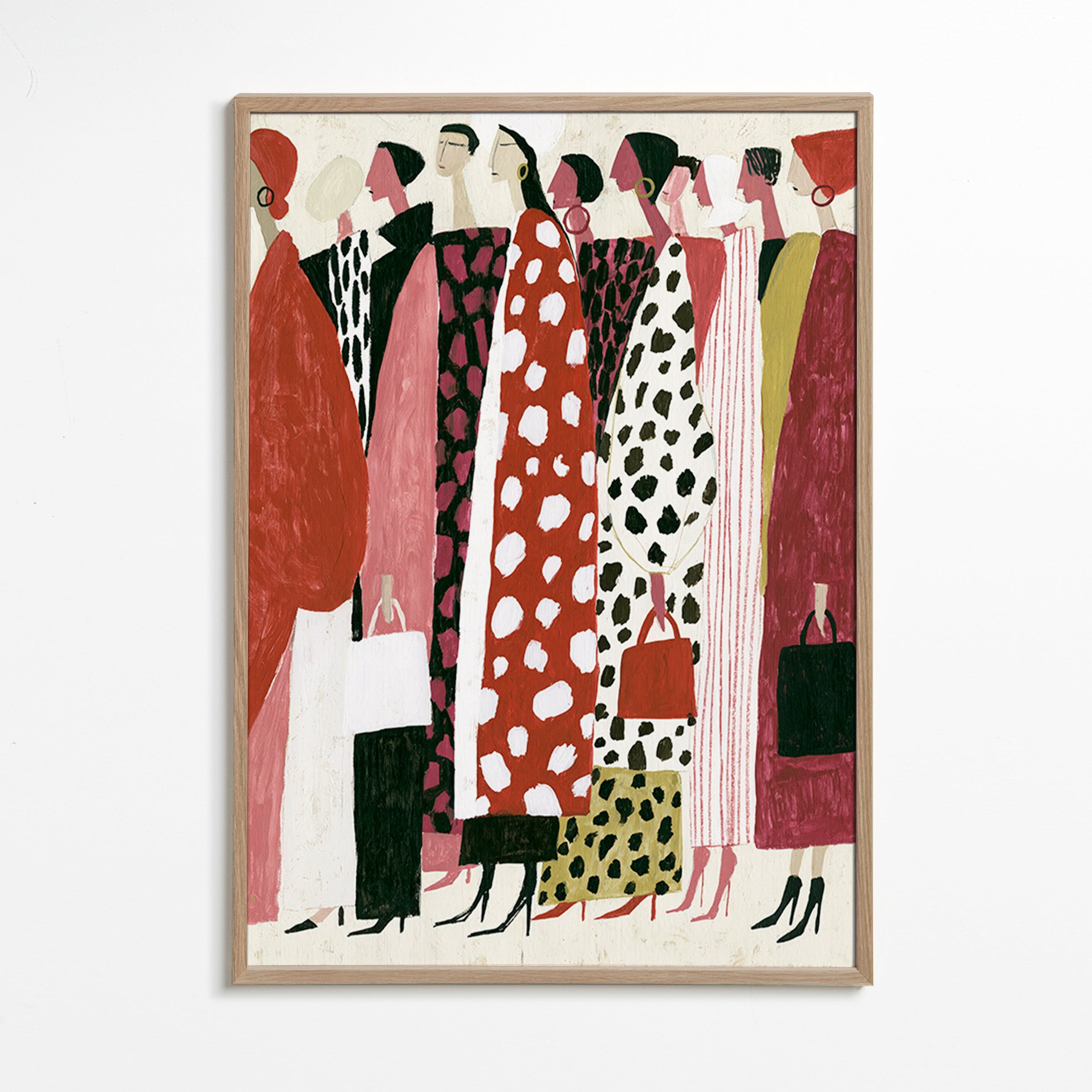 Fashion illustration: stylized profile parade