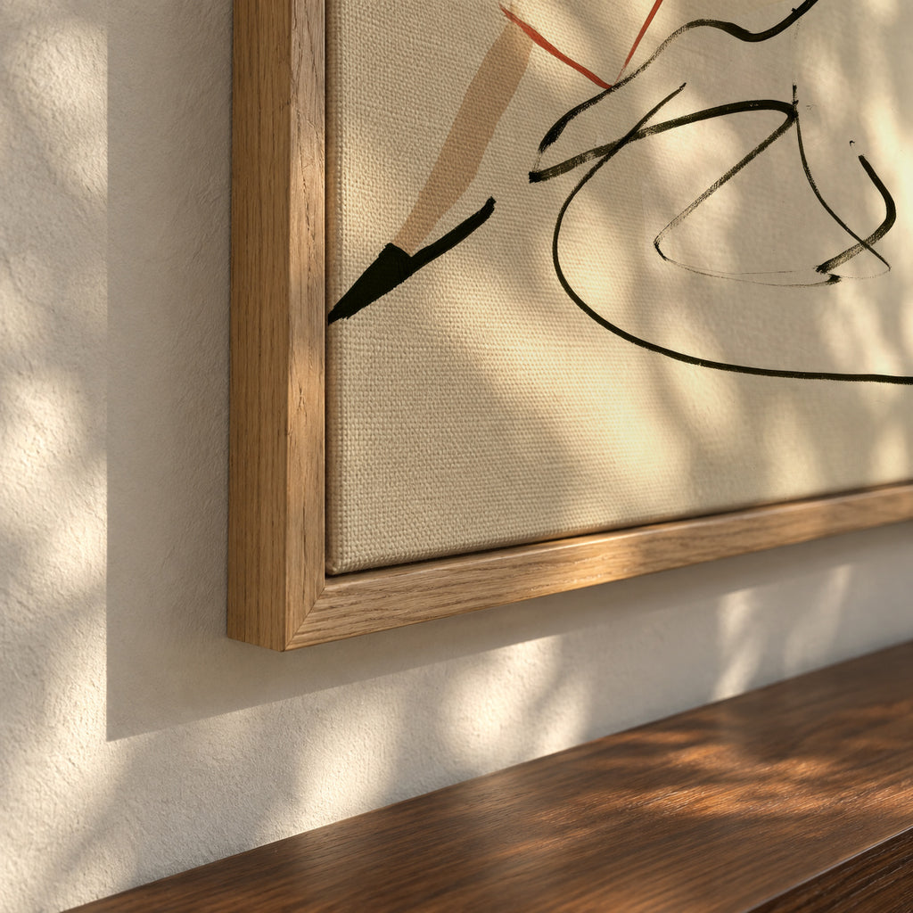 Morning Sketch - Framed canvas detail