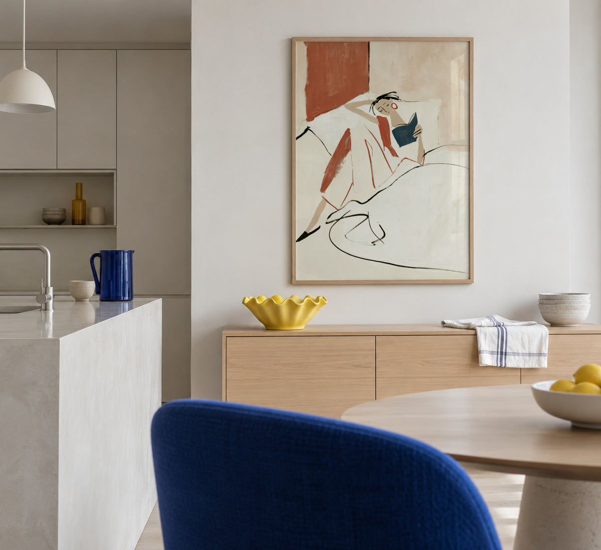 Morning Sketch - Framed poster in an interior