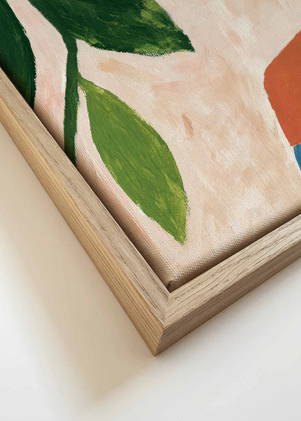Lemon Garden Muse - Framed canvas detail