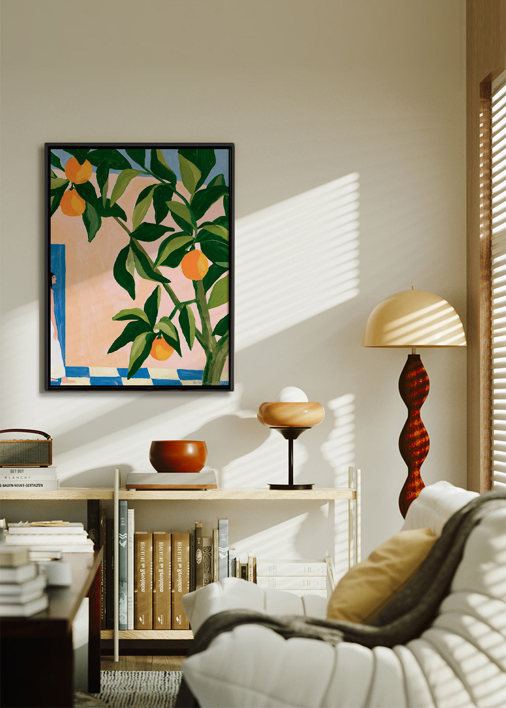 Kitchen art Amalfi lemons painting